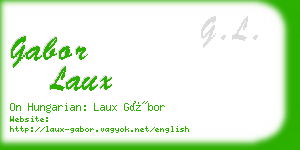 gabor laux business card